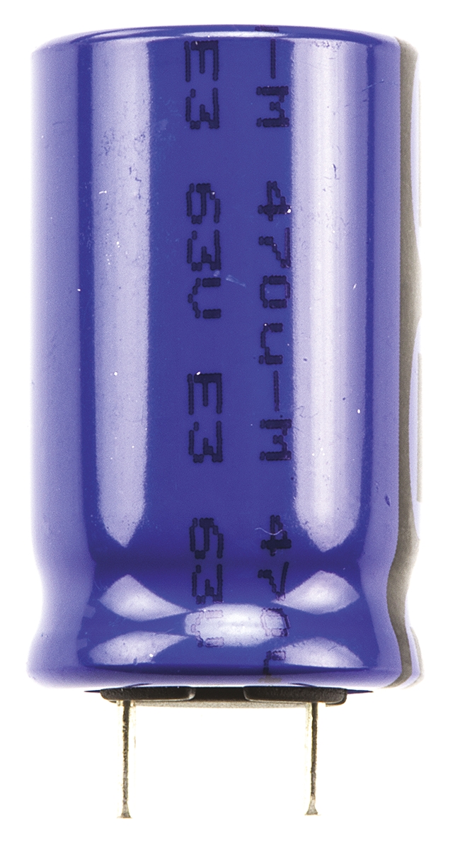 Vishay 470μF Aluminium Electrolytic Capacitor 63V dc, Radial, Through Hole - MAL213668471E3