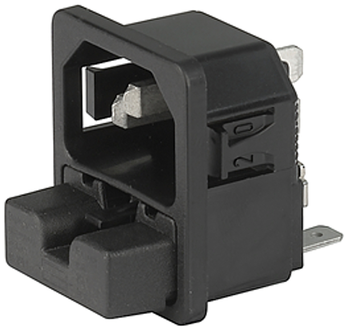 Schurter C14 Snap-In IEC Connector Male, 10A, 250 V, Fuse Size 5 x 20mm
