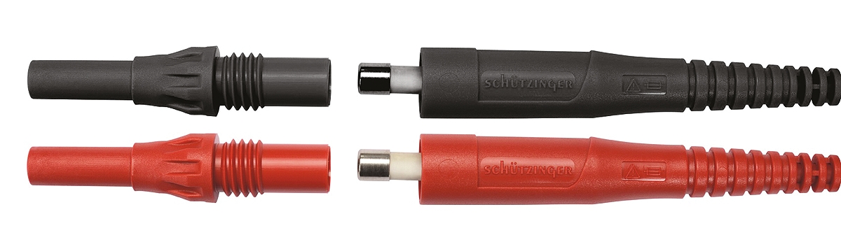 Schutzinger, 500mA, 1kV, Black/Red, 2m Lead Length
