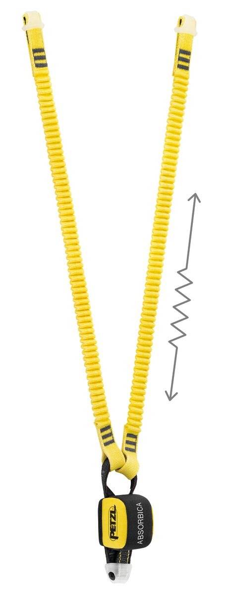 Petzl 2000mm Fall Arrest Lanyard MGO 60 Locking Carabiner Twin