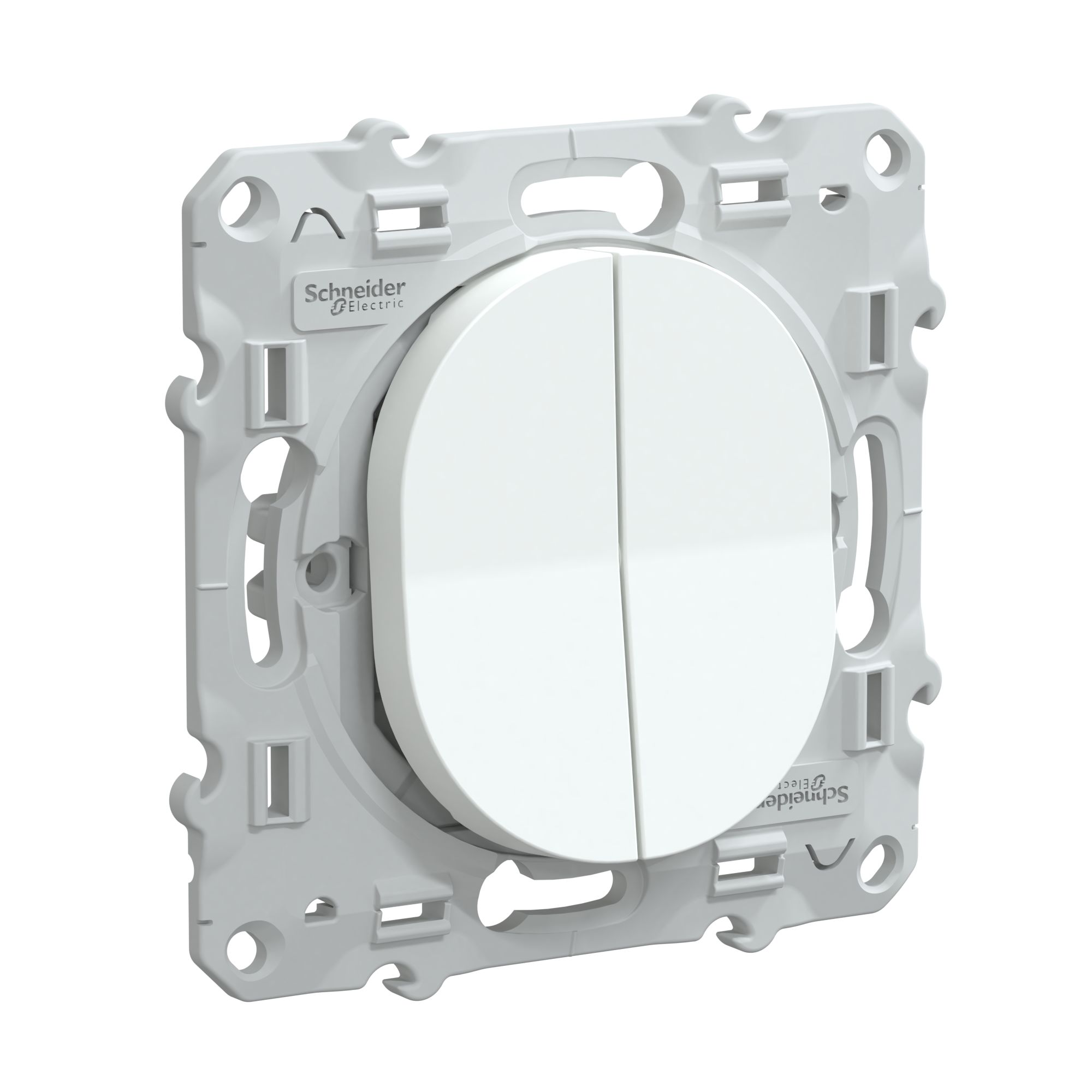 Schneider Electric White, 2 Way, 1 Gang, Ovalis C Series