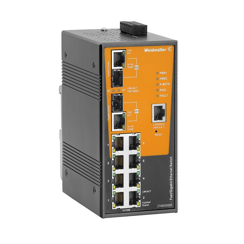 Weidmüller Managed 8 x RJ45 Port Network Switch