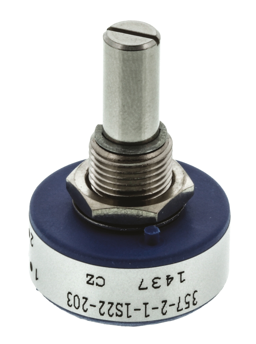 Vishay 357 20kΩ Rotary Potentiometer 1-Gang Panel Mount, 357B2203MAB251S22