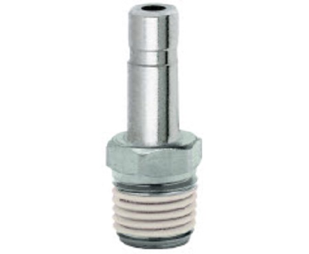 Norgren PNEUFIT 10 Series Straight Threaded Adaptor, R 1/8 Male to Push In 6 mm, Threaded-to-Tube Connection Style,