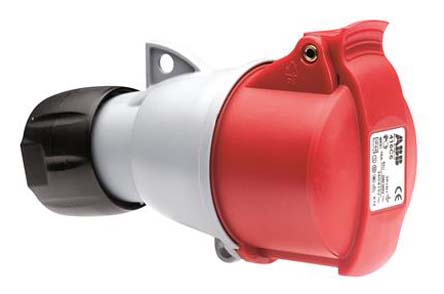 Amphenol Industrial, Easy & Safe IP44 Red Cable Mount 3P + N + E Industrial Power Socket, Rated At 32A, 415 V