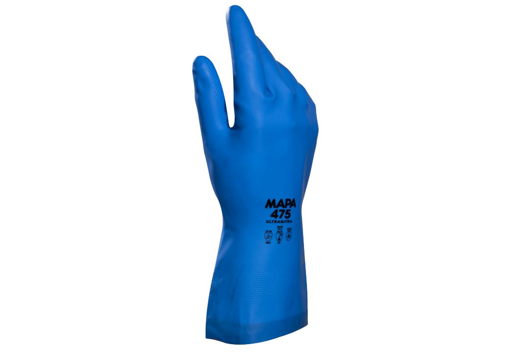 Mapa ULTRANITRIL 475 Blue Nitrile Work Gloves, Size 6, Nitrile Coating
