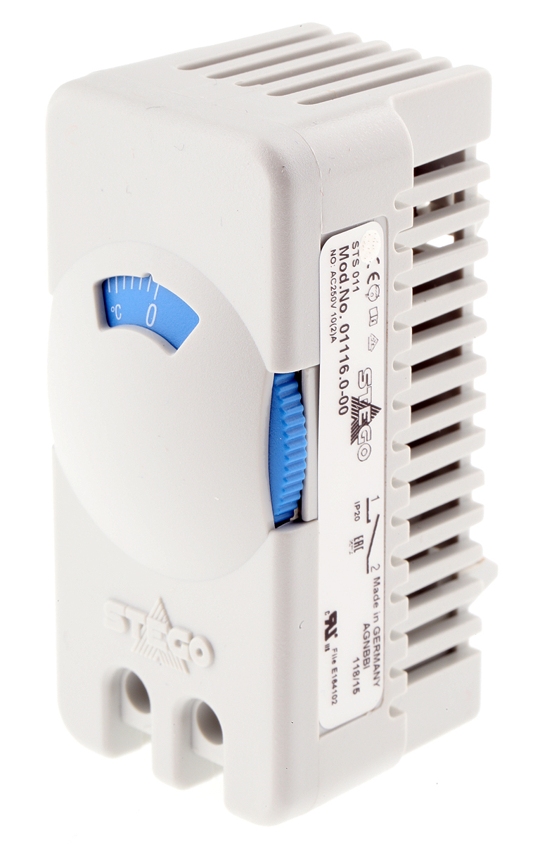 STEGO NO Enclosure Thermostat, 250 V ac