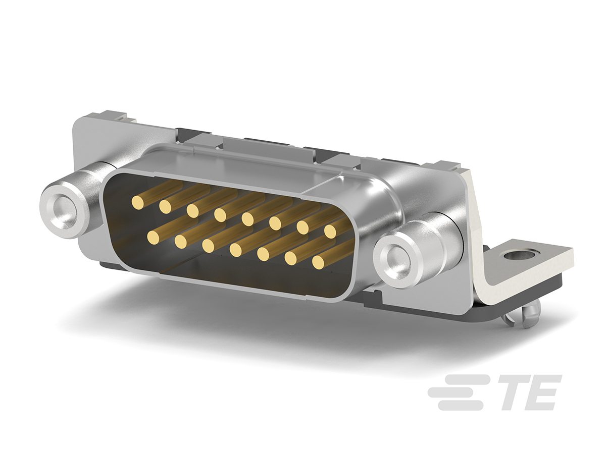 TE Connectivity 15 Way Right Angle Through Hole D-sub Connector Plug
