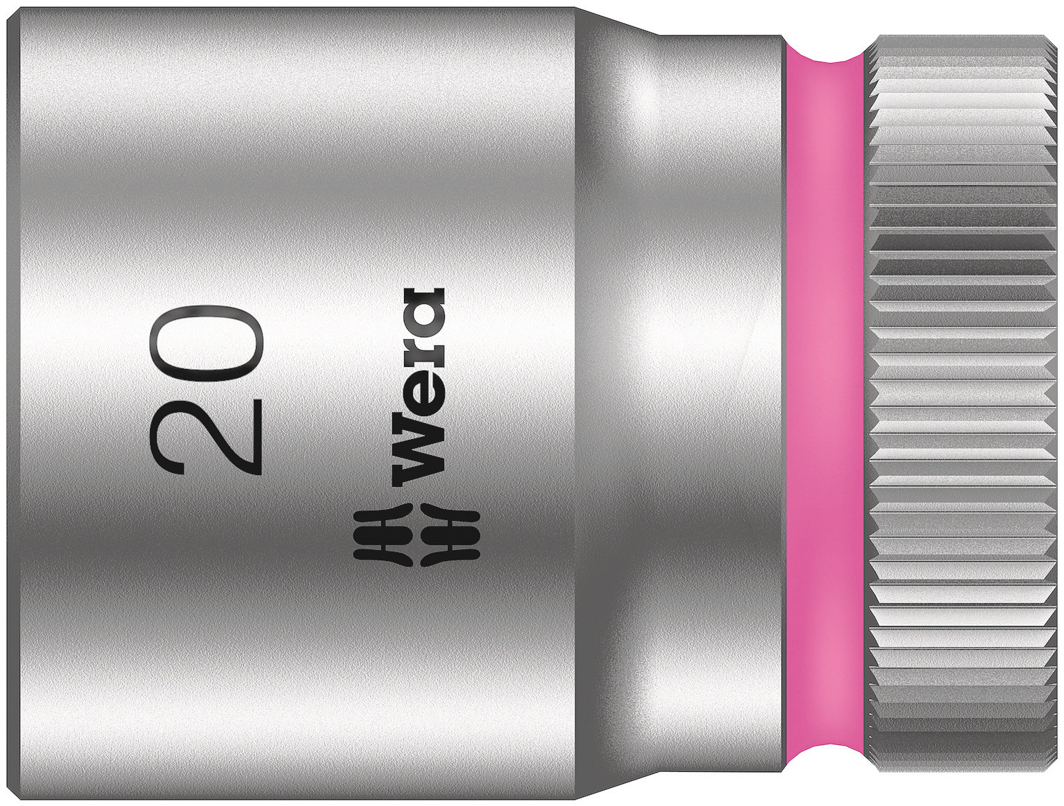 Wera 1/2 in Drive 20mm Standard Socket, 6 point, 37 mm Overall Length