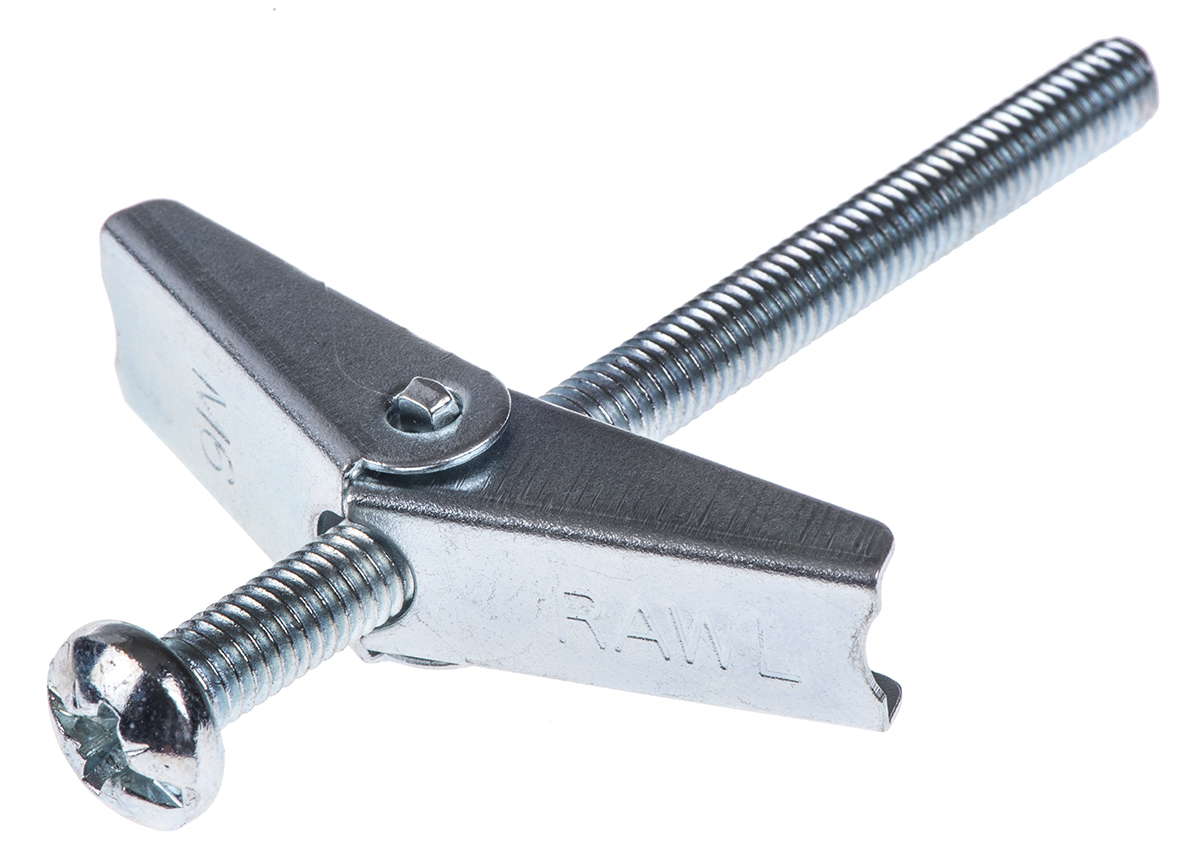 RawlPlug Steel Spring Toggle Cavity Fixing, 18mm fixing hole diameter
