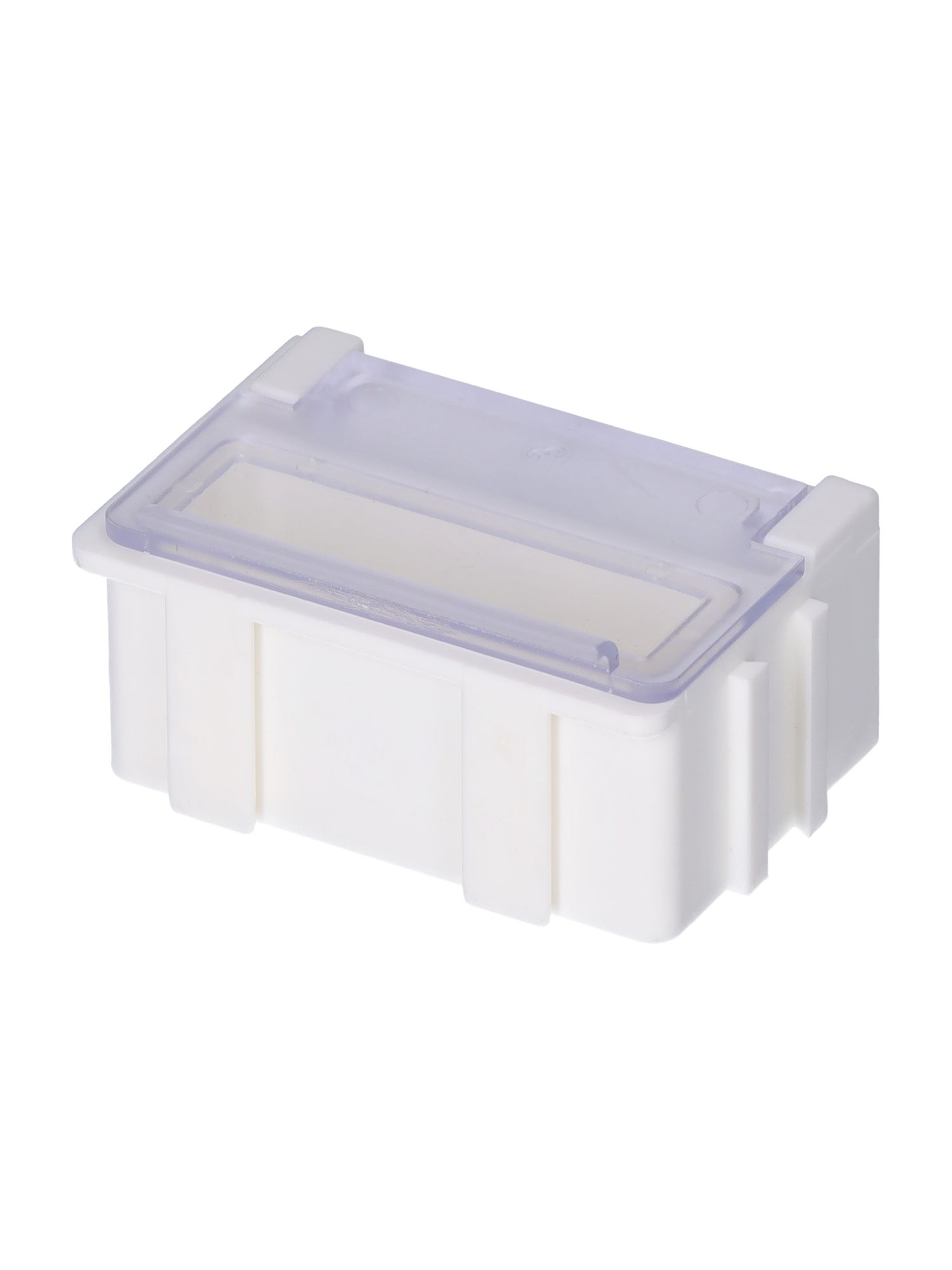 Licefa 1 Cell Transparent, White Compartment Box, 21mm x 42.4mm x 29.4mm