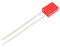Kingbright2.5 V Orange LED Rectangular Through Hole, L-113EDT