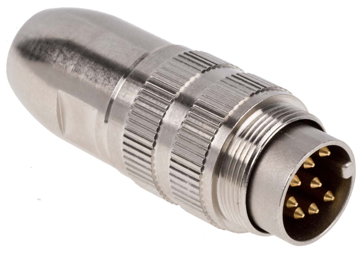 Lumberg 8 Pole Din Plug, DIN EN 60529, 5A, 60 V ac IP68, Male, Cable Mount