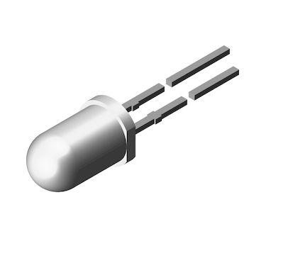 Vishay White LED 5 mm Through Hole, VLHW5100