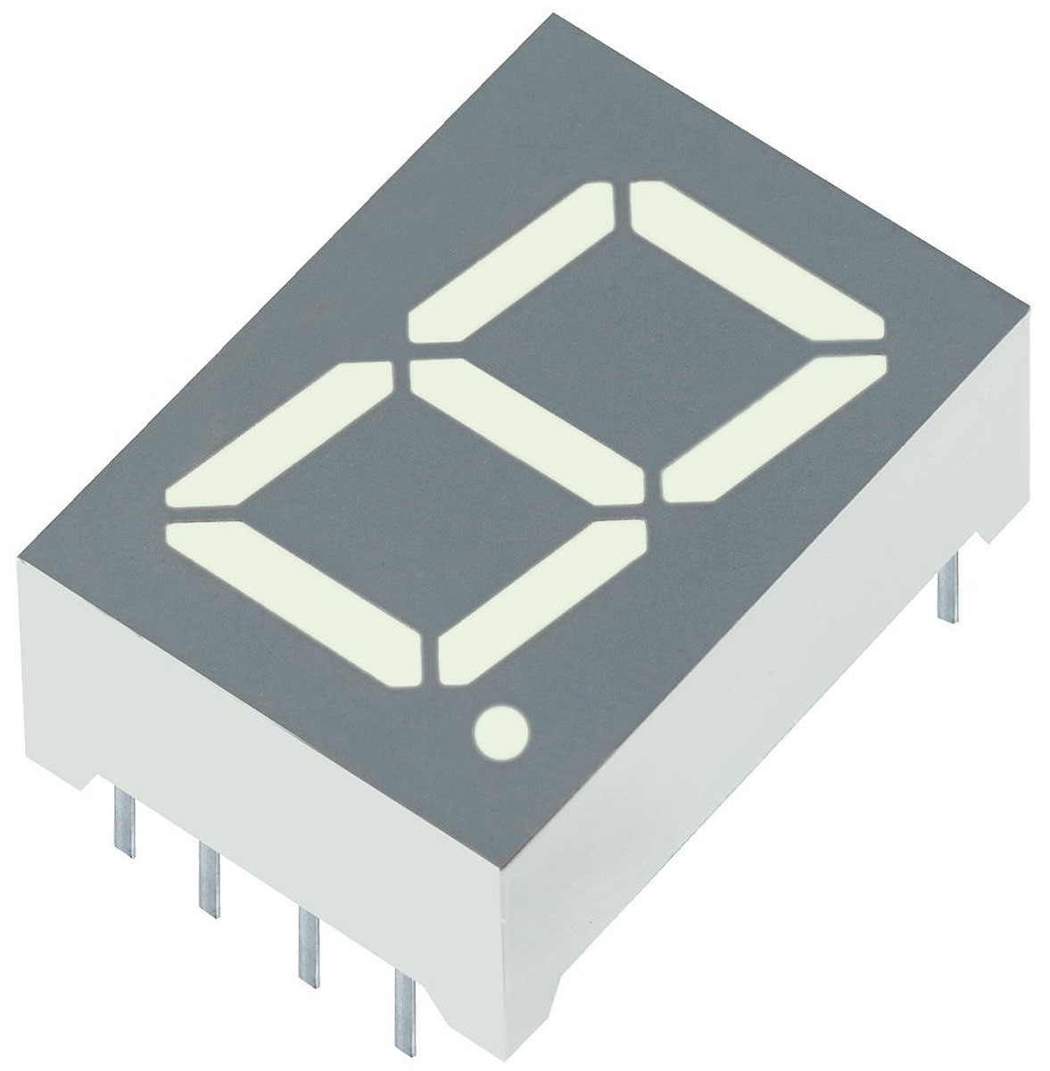 SA52-11SURKWA Kingbright 7-Segment LED Display, CA Red 11 mcd RH DP 13.2mm