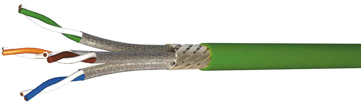 AXINDUS, 100m Cat7, Green, S/FTP Shielded, Unterminated PUR Sheath
