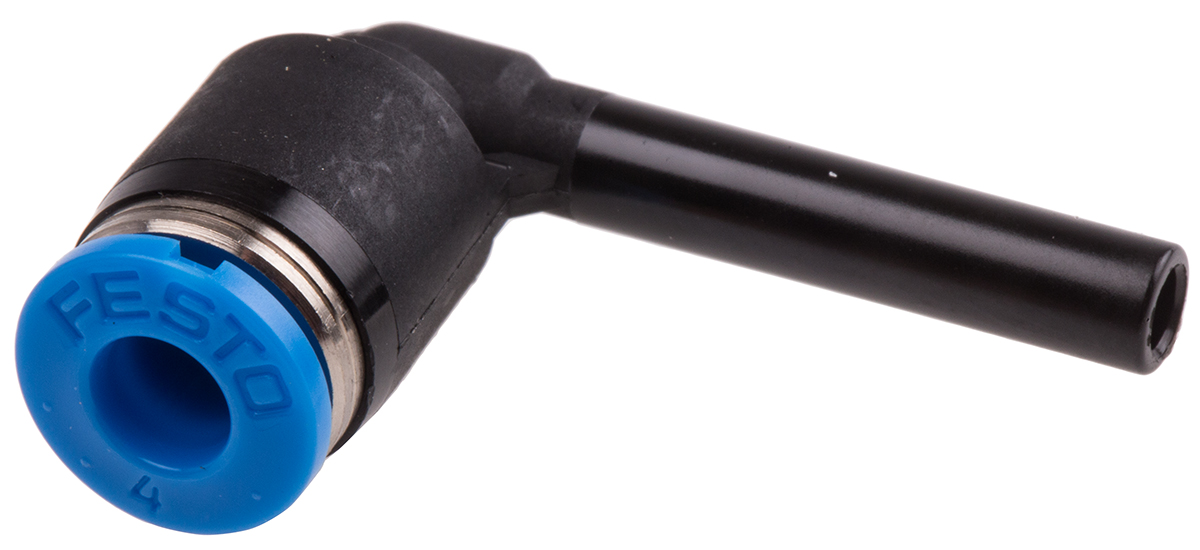 Festo QSL Series Elbow Tube-toTube Adaptor, Push In 4 mm to Push In 4 mm, Tube-to-Tube Connection Style, 153056