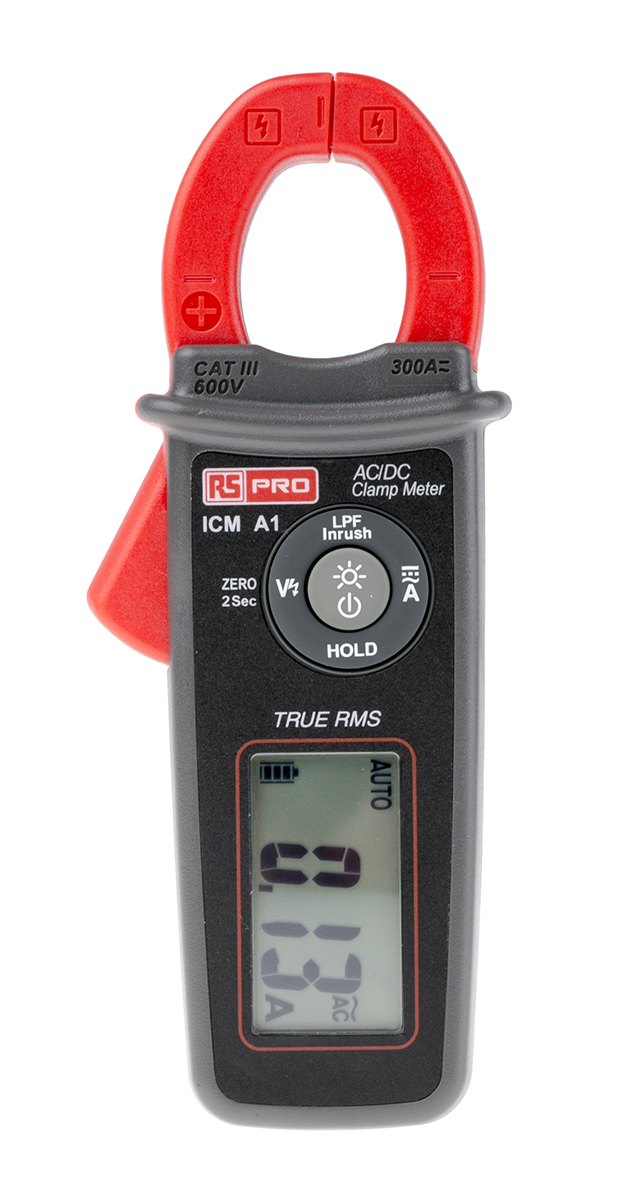 RS PRO ICMA1 Clamp Meter, 300A dc, Max Current 300A ac CAT III 600 V With UKAS Calibration