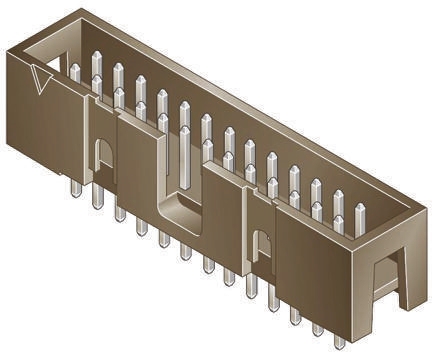 Amphenol Communications Solutions Quickie Series Straight Through Hole PCB Header, 16 Contact(s), 2.54 mm Pitch, 2 Row,