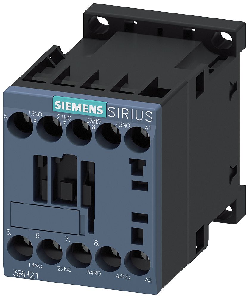 Siemens SIRIUS 3RH2 Contactor Relay, 220 V ac Coil, 4-Pole, 10 A, 3NO + 1NC