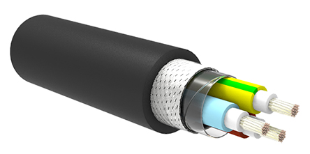 TE Connectivity C-Lite 1.5 mm² 3 Core Power Cable, Black Low Smoke Zero Halogen (LSZH), 50m