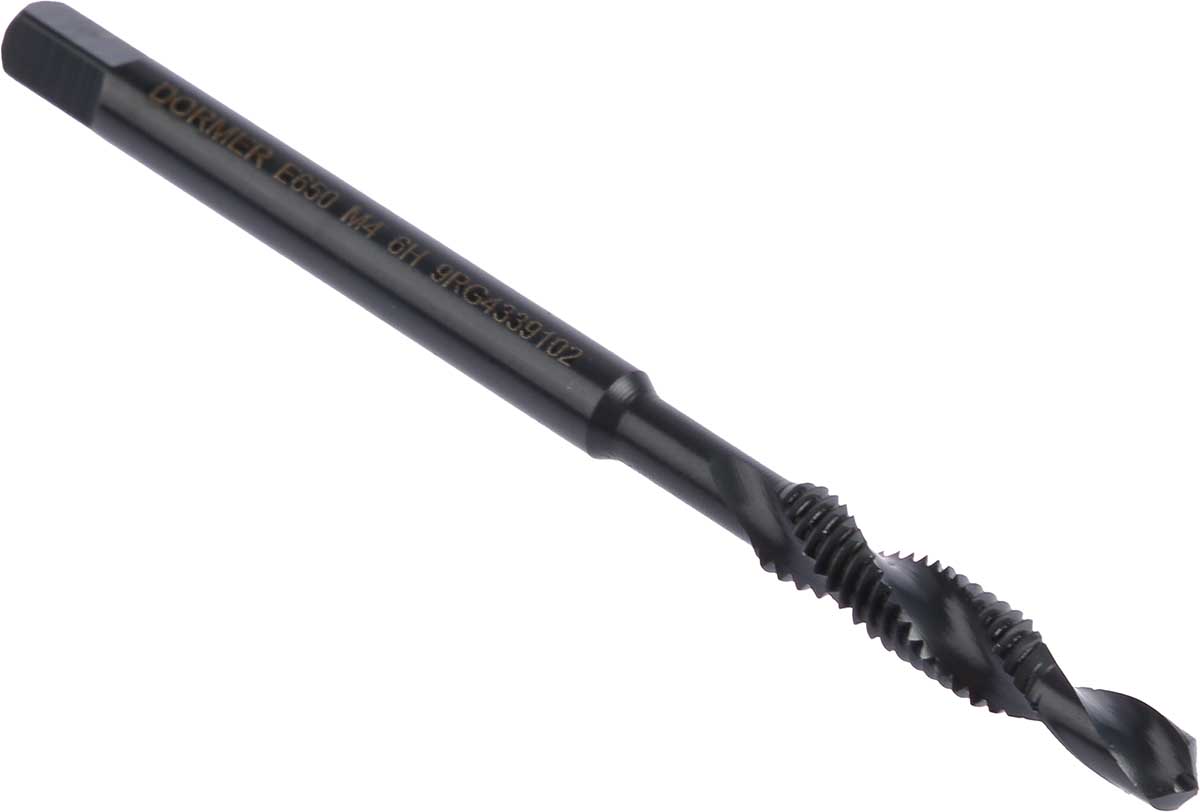 Dormer Threading Tap HSS 1-Piece 0.7mm Pitch Metric Standard M4 Thread