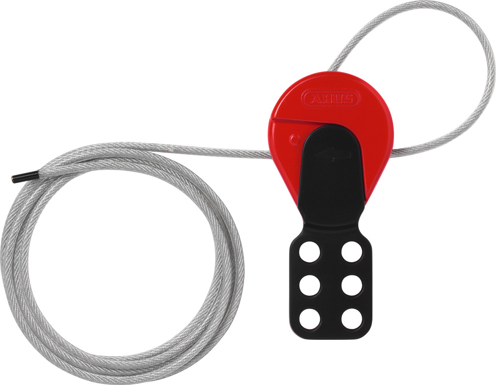 ABUS 6-Lock Adjustable Cable Lockout, 9mm Shackle, 128mm Attachment