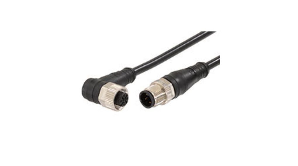 Molex Male 5 way M12 to Female Cordset, 5 m