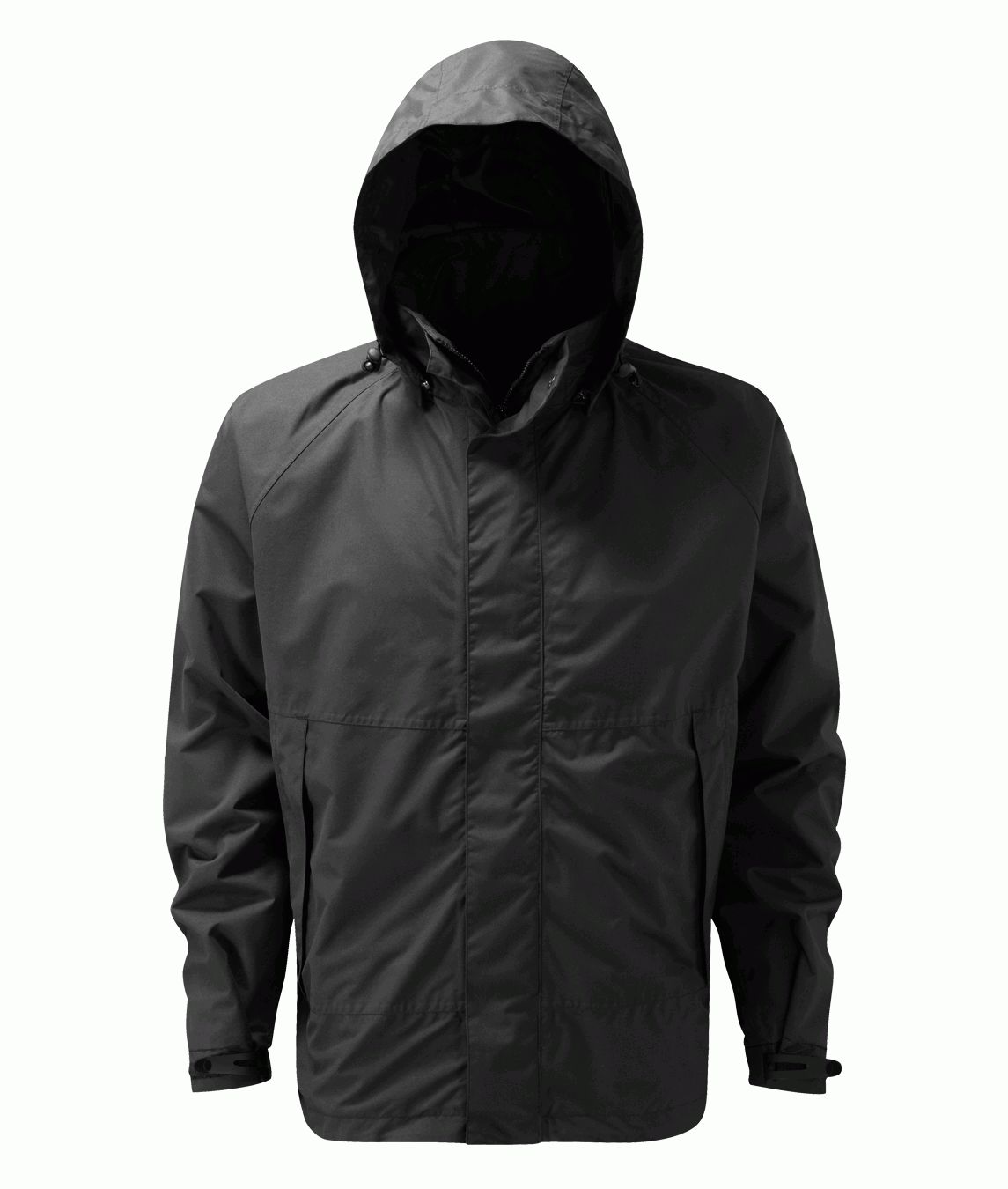BLACK UNISEX WATERPROOF JACKET