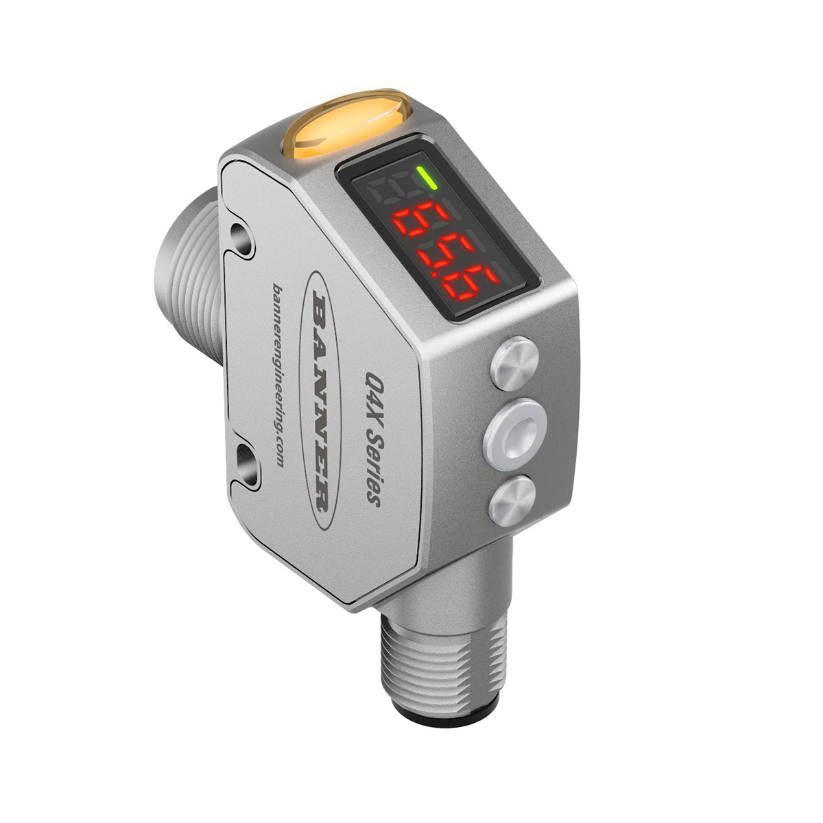 Banner Distance Photoelectric Sensor, Block Sensor, 25 mm → 100 mm Detection Range