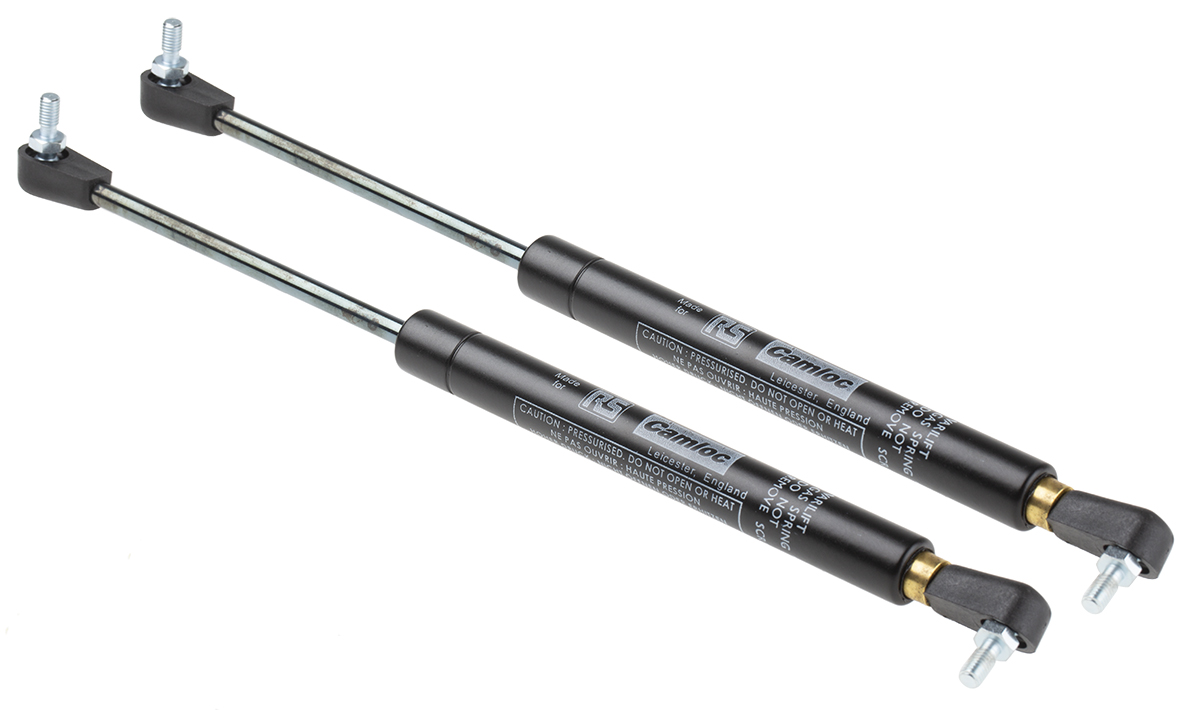 Camloc Steel Gas Strut, with Ball & Socket Joint, End Joint, 240.0mm Extended Length, 100.0mm Stroke Length