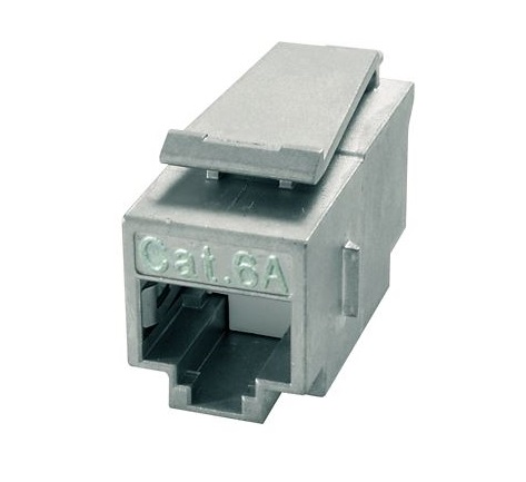 Telegartner Single-Port RJ11, RJ12, RJ45 Ethernet Coupler, Cat6a, Shielded