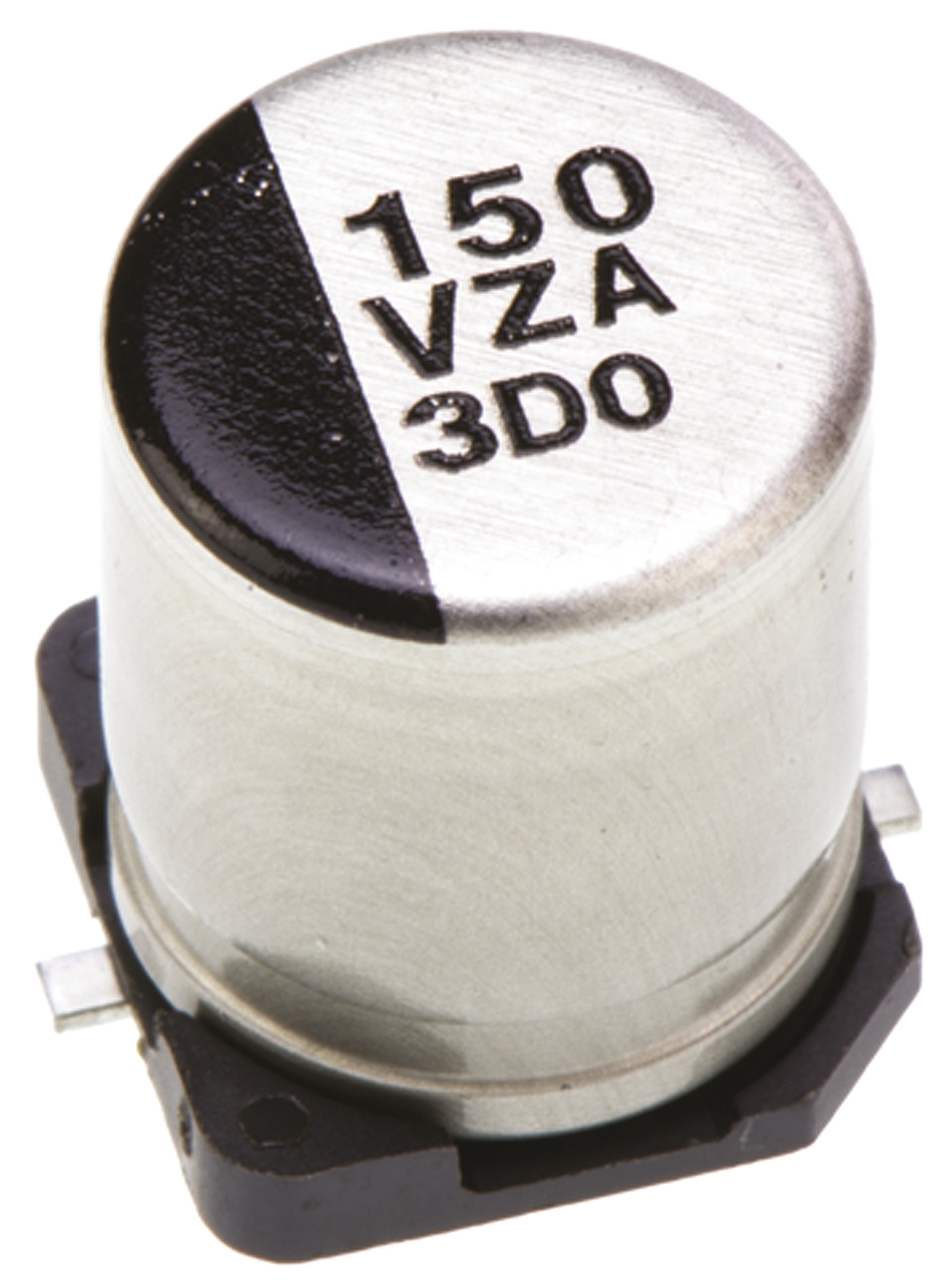 Panasonic 150μF Surface Mount Polymer Capacitor, 35V dc