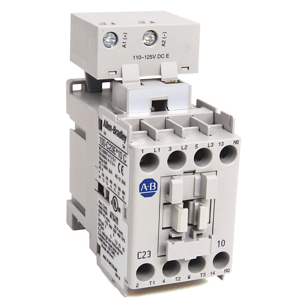 Allen Bradley 100-C23EJ01 100-C Contactors Contactor, 24 V dc Coil, 3-Pole, 23 A, 11 kW, 1NC