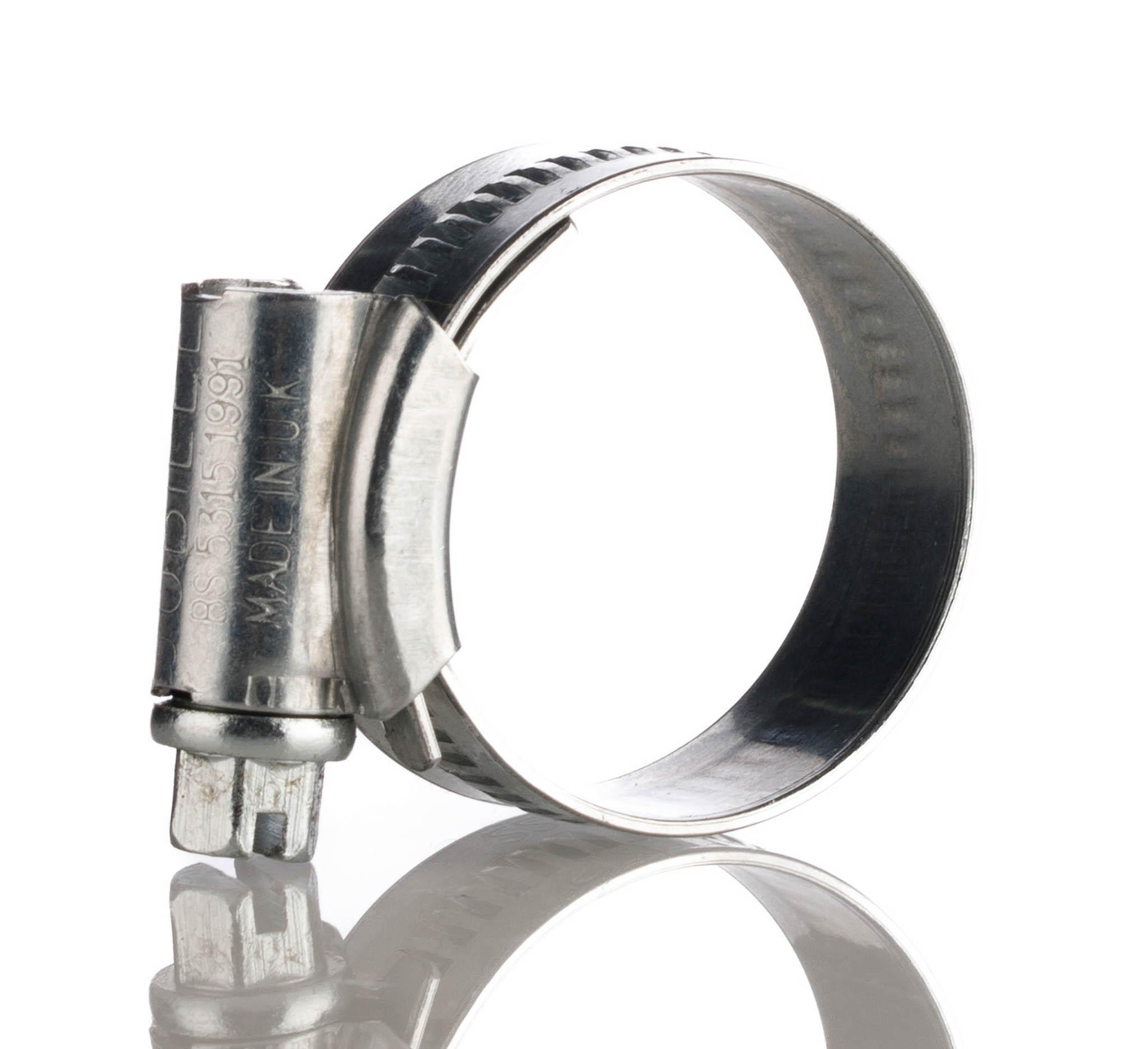 Jubilee Zinc-Plated Mild Steel Slotted Hex Worm Drive, 9.9mm Band Width, 13 → 20mm ID