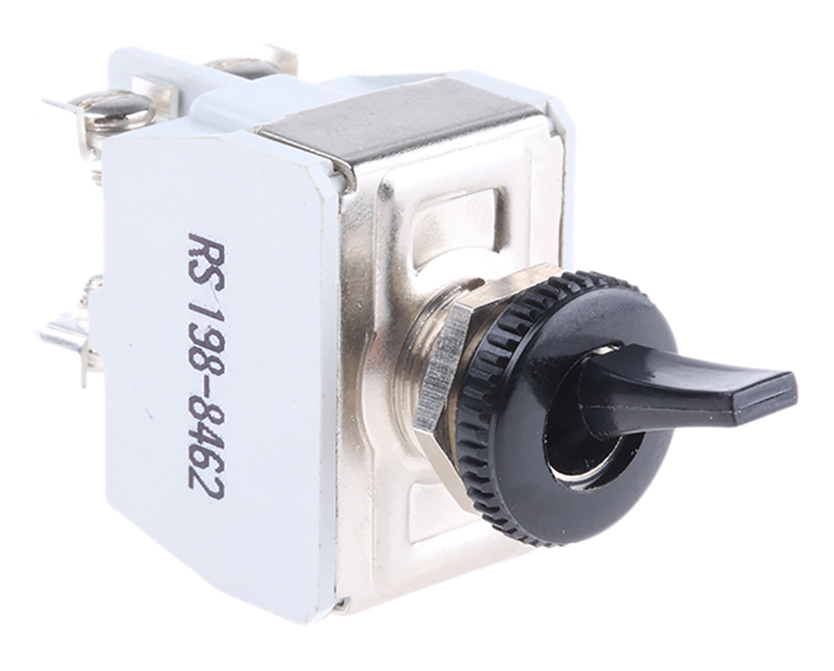 APEM Toggle Switch, Panel Mount, On-Off, DPST, Screw Terminal