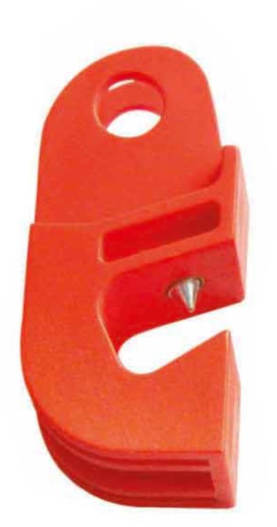 RS PRO Red 1-Lock ABS Universal Circuit Breaker Lockout, 8mm Shackle, 10mm Attachment