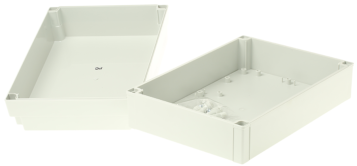 Fibox MNX Series Grey Polycarbonate Enclosure, IP66, IP67, Grey Lid, 255 x 180 x 100mm