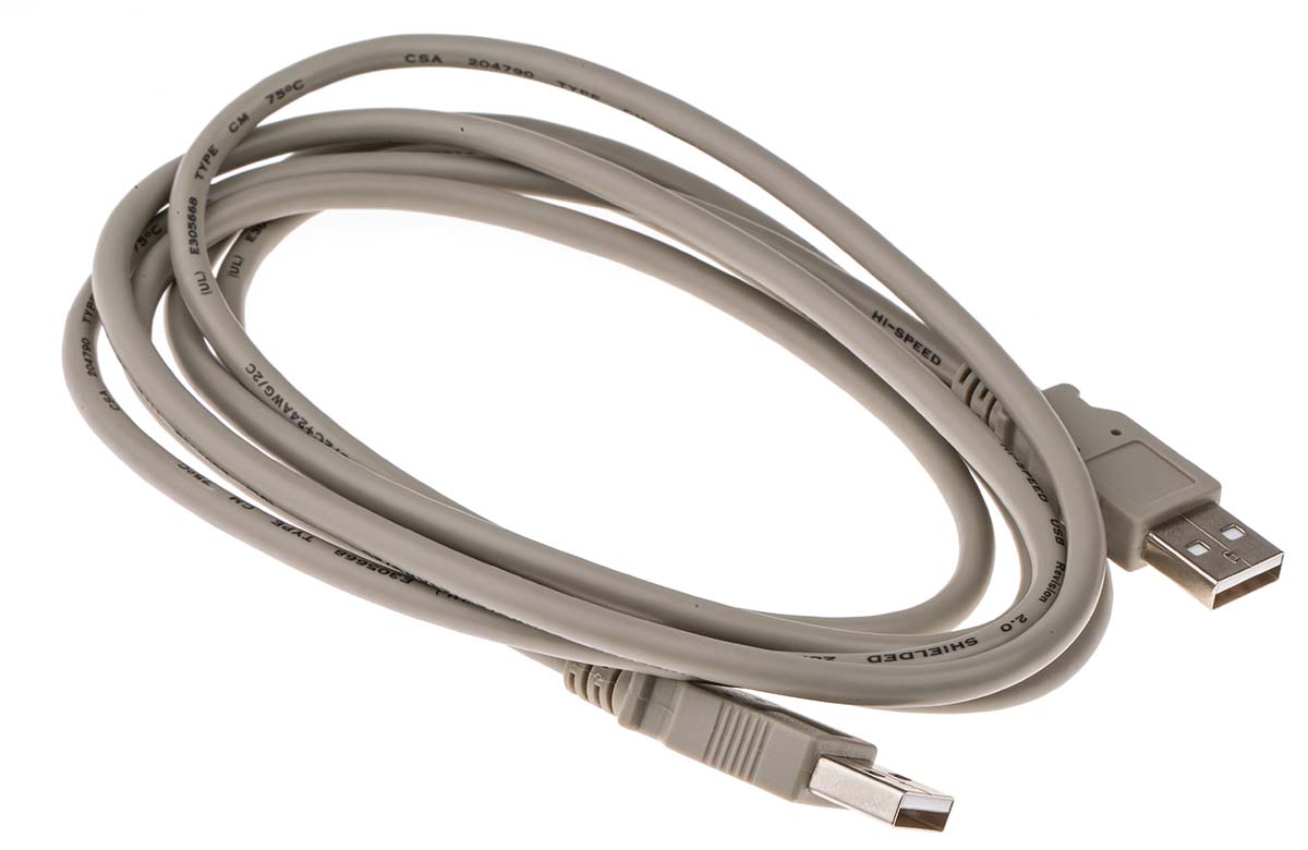 RS PRO USB 2.0, Male USB A to Male USB A, 2m