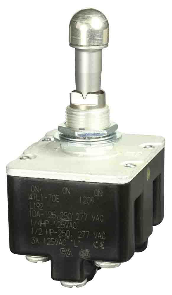 Honeywell Toggle Switch, On-On-On, 4PDT, Screw Terminal, 28 V