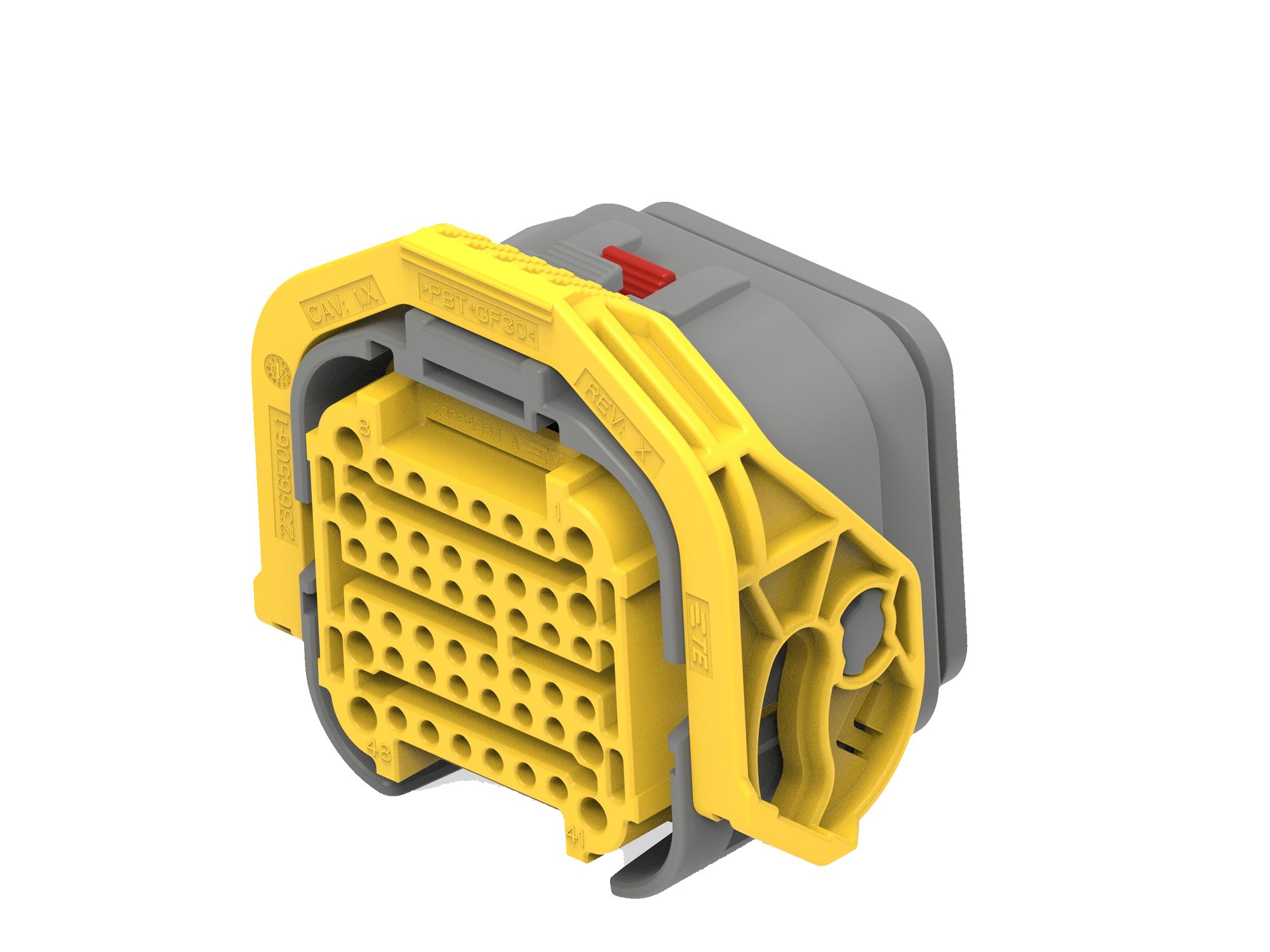 TE Connectivity, 2366494 Connector Housing Receptacle Grey Cable Mount 48 Way, Cable Termination 2366494-2