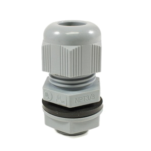 Alpha Wire FIT Wire Management Series Grey Chloroprene Rubber (O-Ring/Seal), Polyamide Cable Gland, NPT 1/2in Thread,