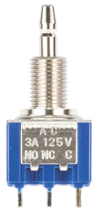 TE Connectivity Miniature Push Button Switch, Momentary, Panel Mount, 5.9mm Cutout, DPDT