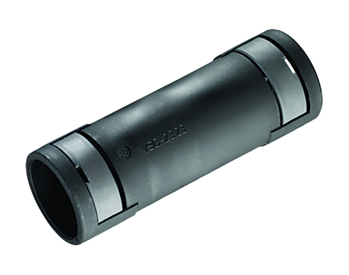 Kopex Straight Connector, Conduit Fitting, 23mm Nominal Size, 25mm, Nylon 12, Black IP68 rating