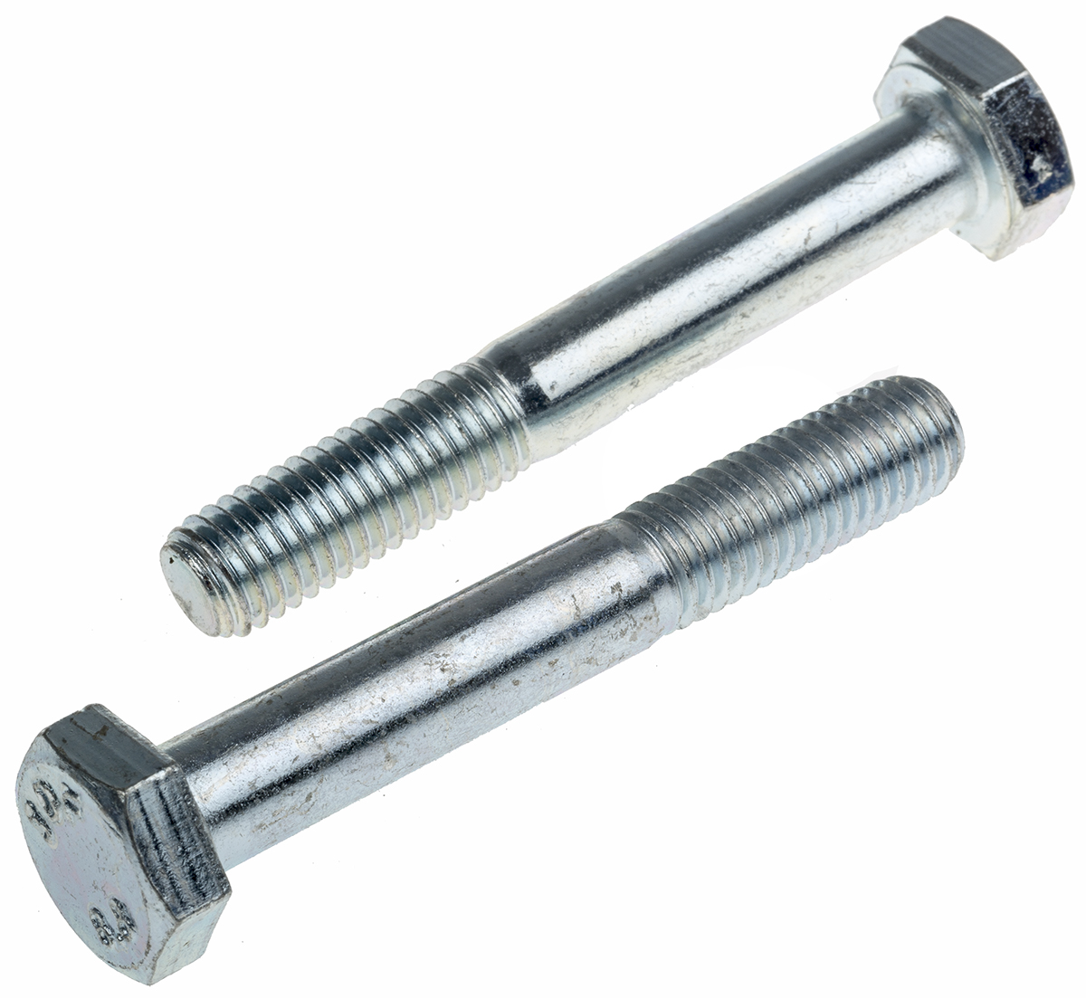 RS PRO Bright Zinc Plated Steel, Hex Bolt, M10 x 70mm
