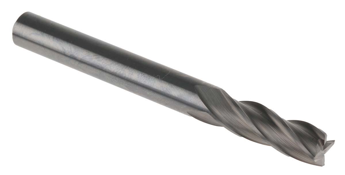 Dormer End Mill, 6mm Cutter, Solid Carbide, 6 mm Shank, 19mm Cut Length