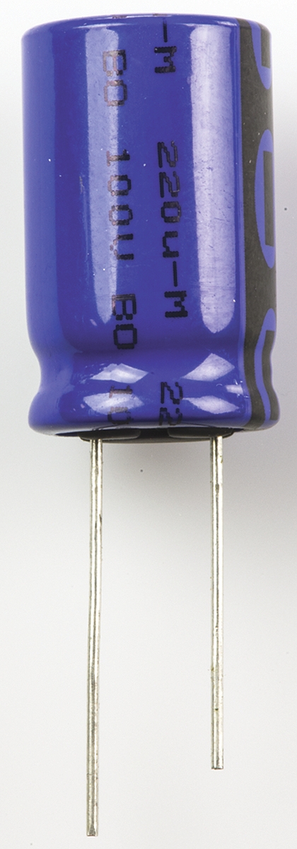 Vishay 220μF Aluminium Electrolytic Capacitor 100V dc, Radial, Through Hole - MAL213639221E3