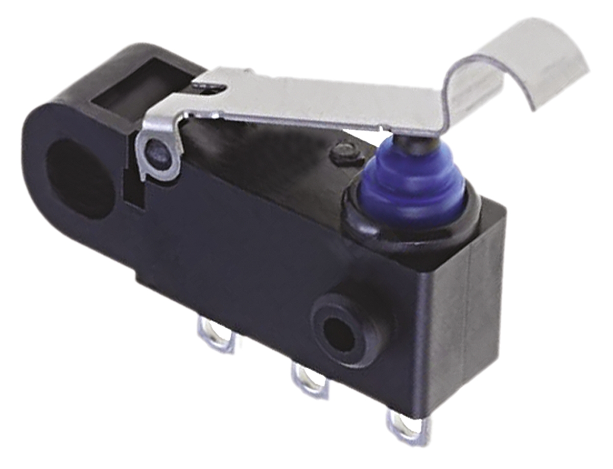 Omron Simulated Roller Lever Micro Switch, Solder Terminal, 2 A @ 12 V dc, SPDT, IP67