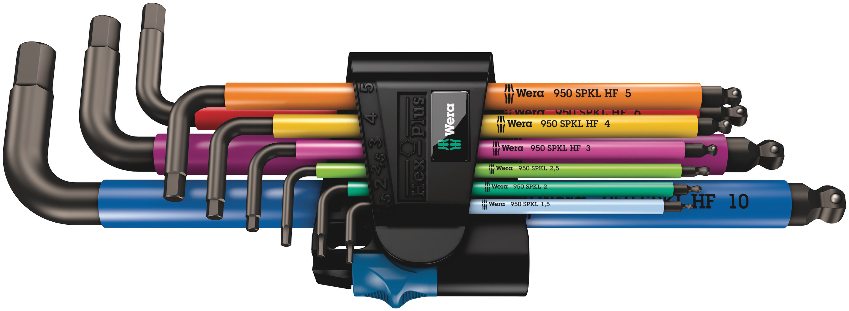 Wera 9 piece L Shape Metric Hex Key Set, 1 x 1.5x90 mm, 1 x 2.0x101 mm, 1 x 2.5x112 mm, 1 x 3.0x123 mm, 1 x 4.0x137 mm,