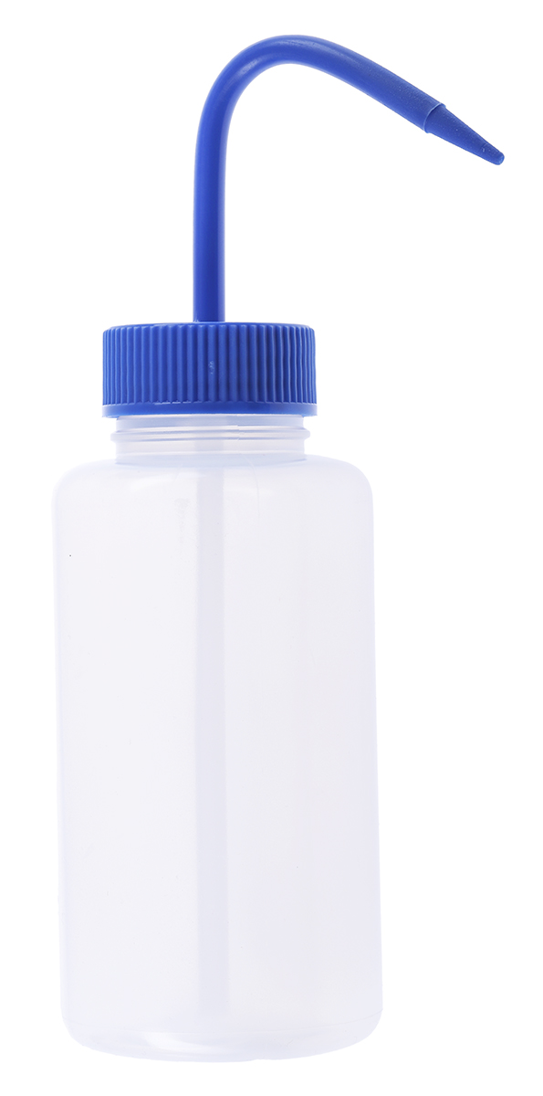 RS PRO 500ml LDPE Wide Neck Wash Bottle